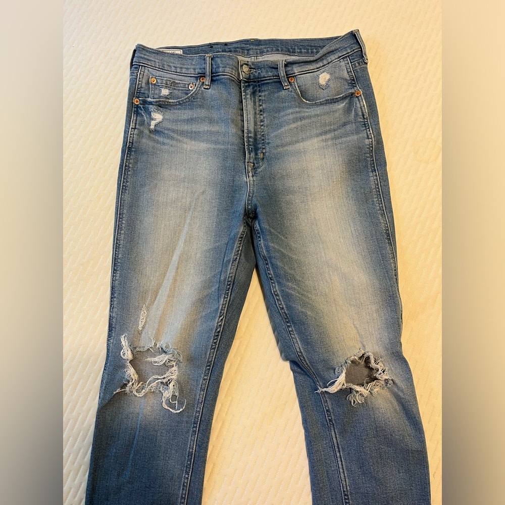 GAP Light Blue Distressed Boyfriend Jeans